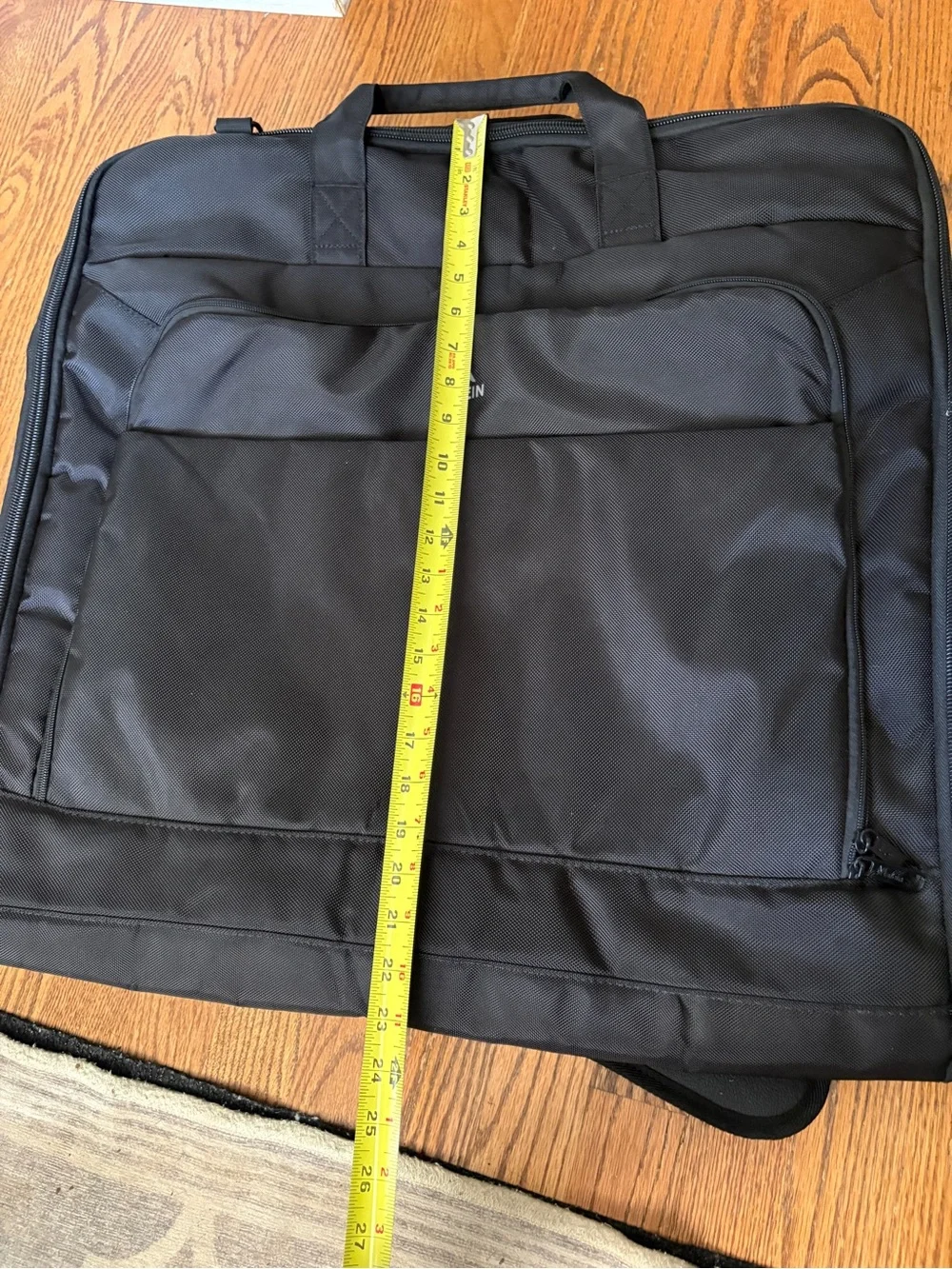 Matein Garment Bag Suit Travel Bag Black Shoulder Strap Foldable Carry On